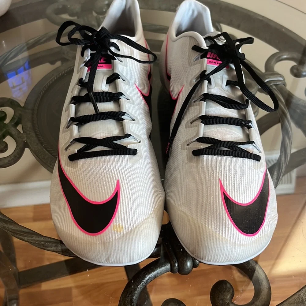 NIKE ZOOM 400 TRACK & FIELD Spikes AA1205-003 Pure Platinum Black Ponk Size 11.5
